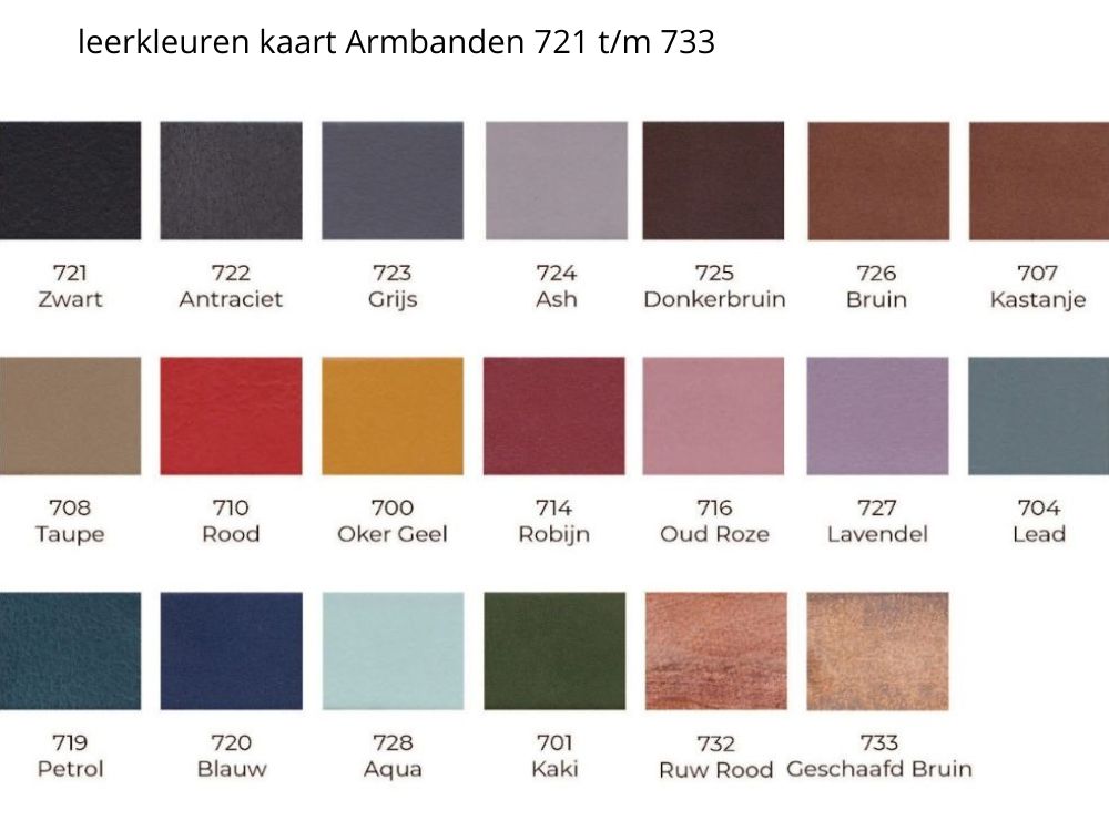 kleurenkaart leer 721-733